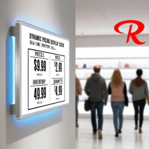 Dynamic price tags and real-time inventory updates on digital display