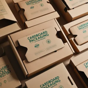 Cardboard packaging in food industry preserving freshness