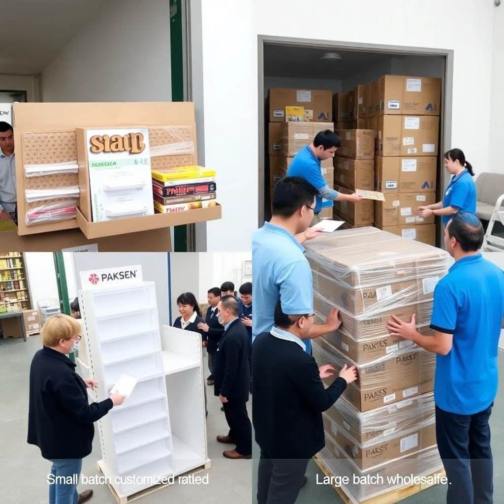 Customers receiving small and large batch products, showcasing flexible orders