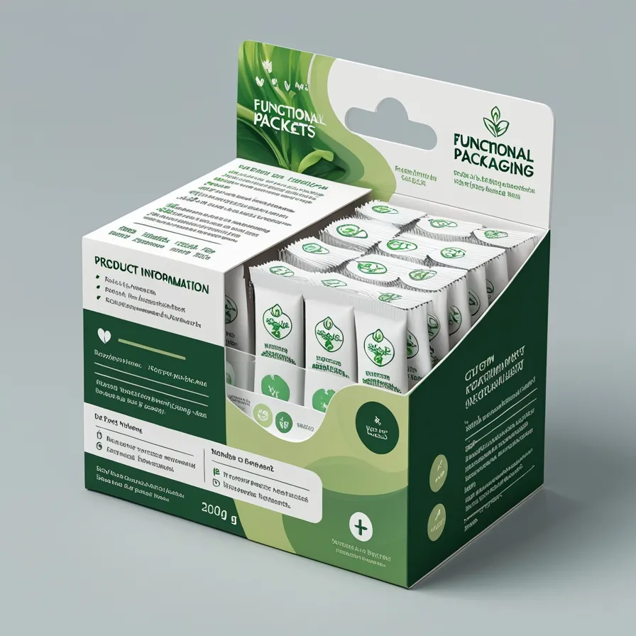 Custom packaging box for health supplements with eco-friendly design and compartments